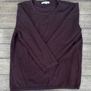 Erin London Chocolate Brown Knit Top
